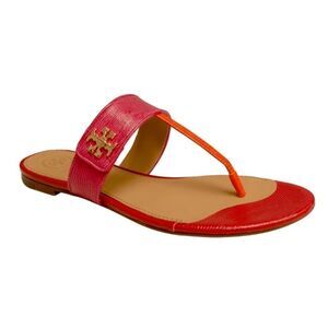 Tory Burch Pink Orange Kira Thong Sandals Sz. 7